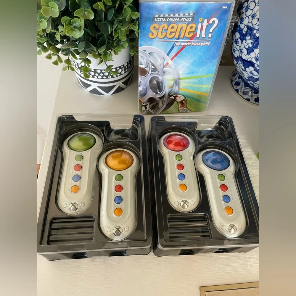 Scene It? The Movie Trivia Game Xbox 360 Edition Includes 4 Wireless Controllers